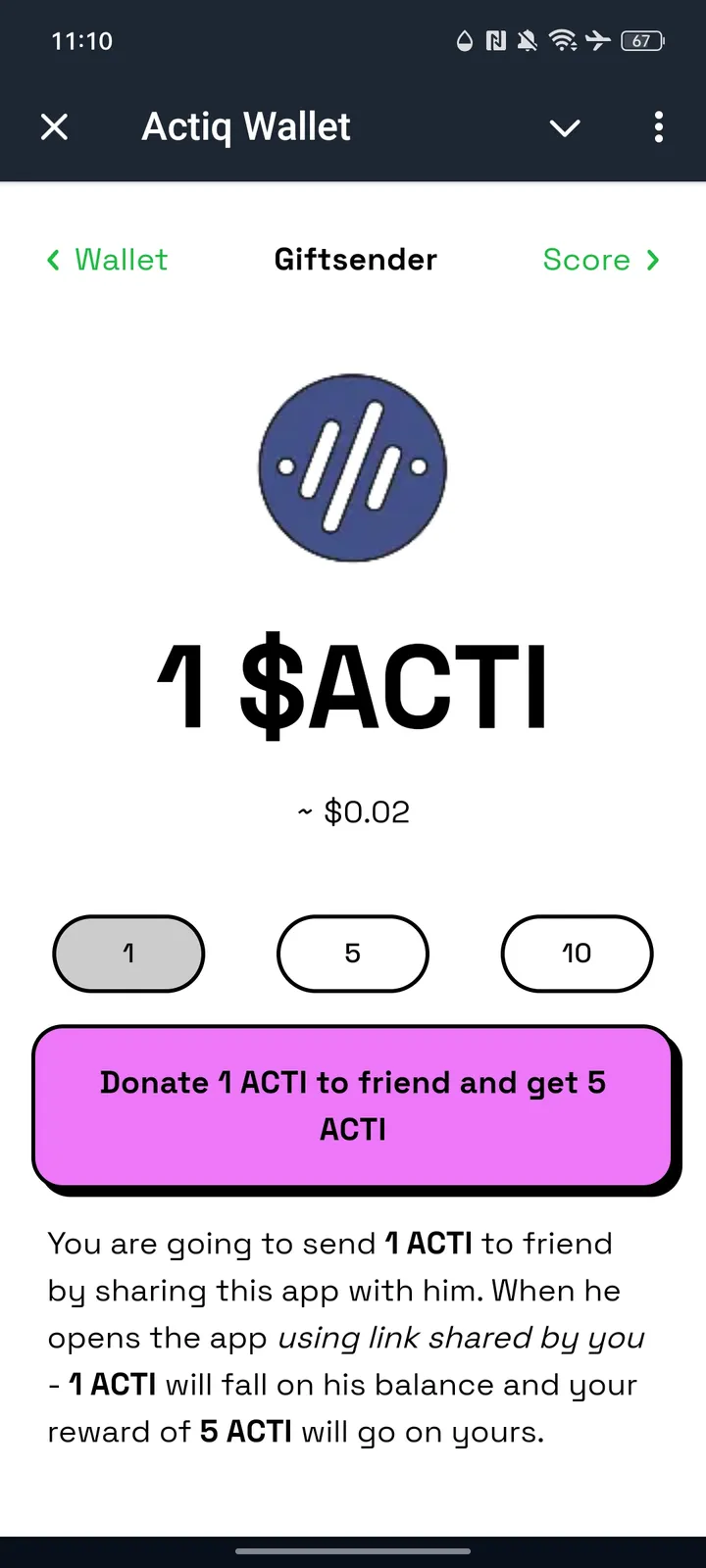 Actiq Wallet — Screenshot 2