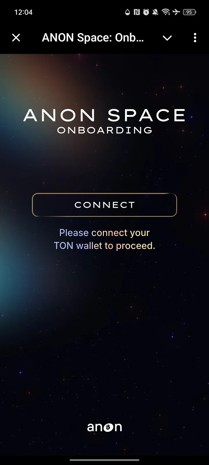 ANON Space: Onboarding — Screenshot 1