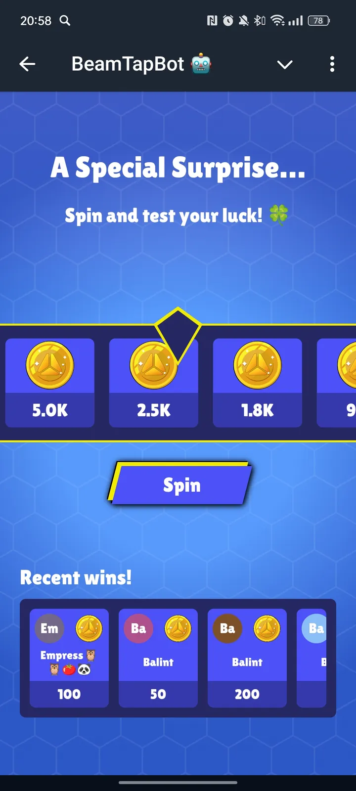 BeamTapBot 🤖 — Screenshot 1