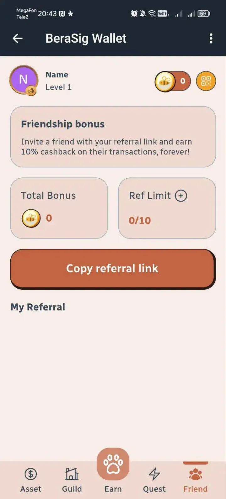 BeraSig Wallet — Screenshot 1