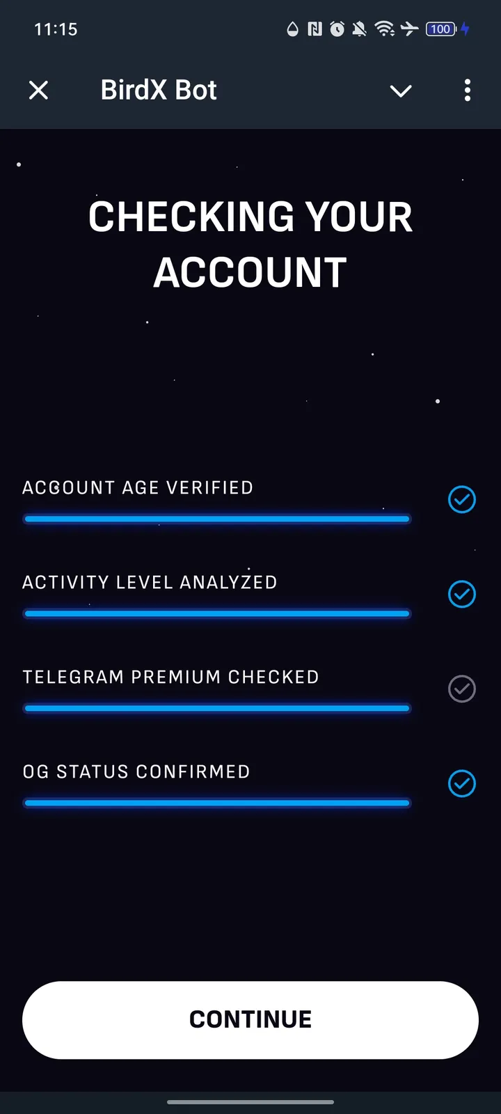 BirdX Bot — Screenshot 1