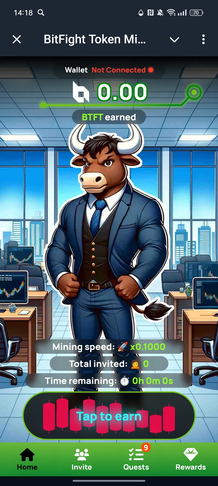 BitFight Token Miner — Screenshot 1