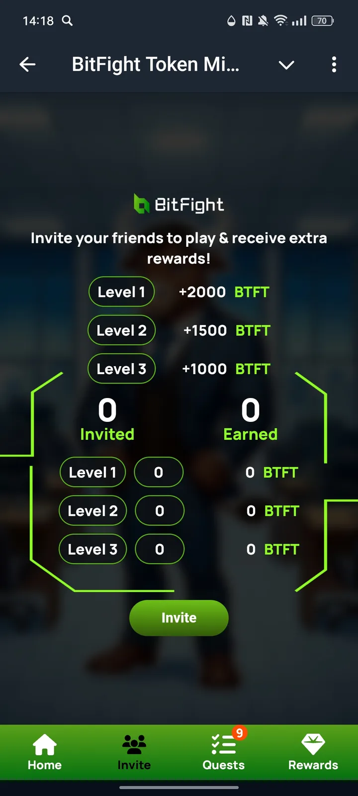 BitFight Token Miner — Screenshot 2