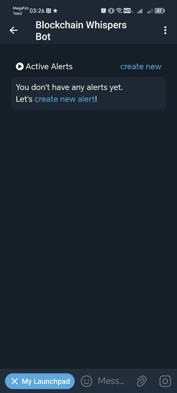 Blockchain Whispers Bot — Screenshot 1