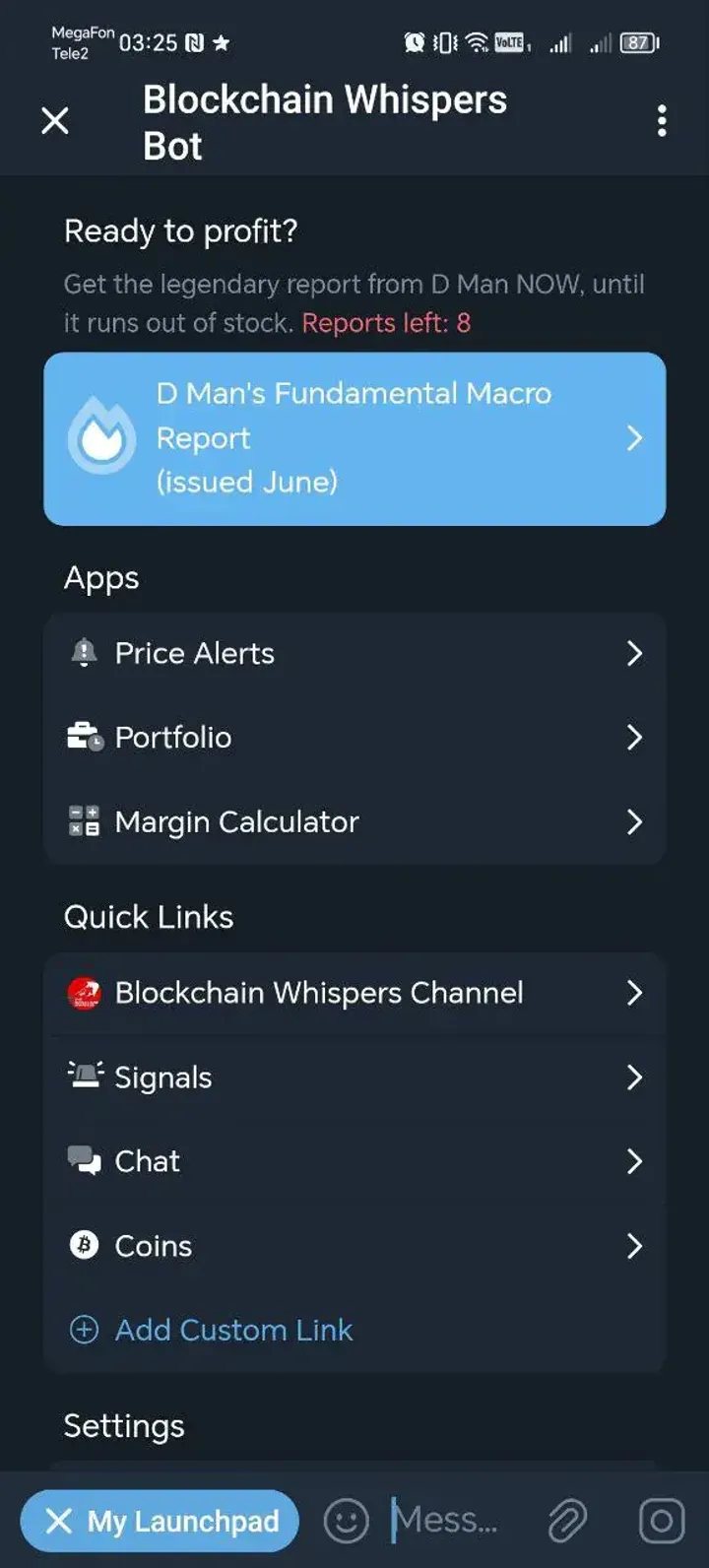 Blockchain Whispers Bot — Screenshot 4