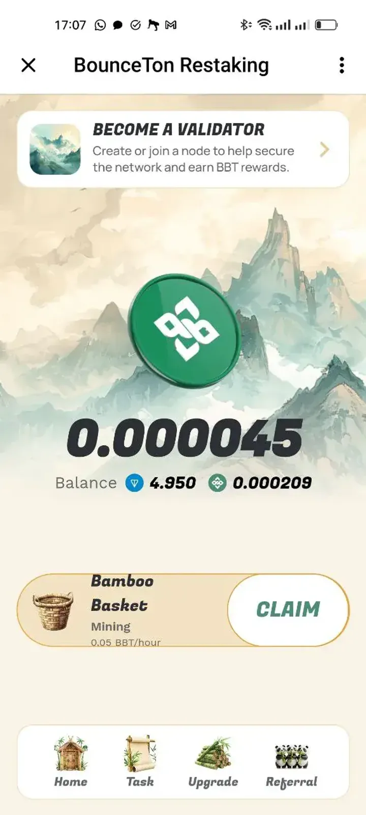 BounceTon Restaking — Screenshot 1