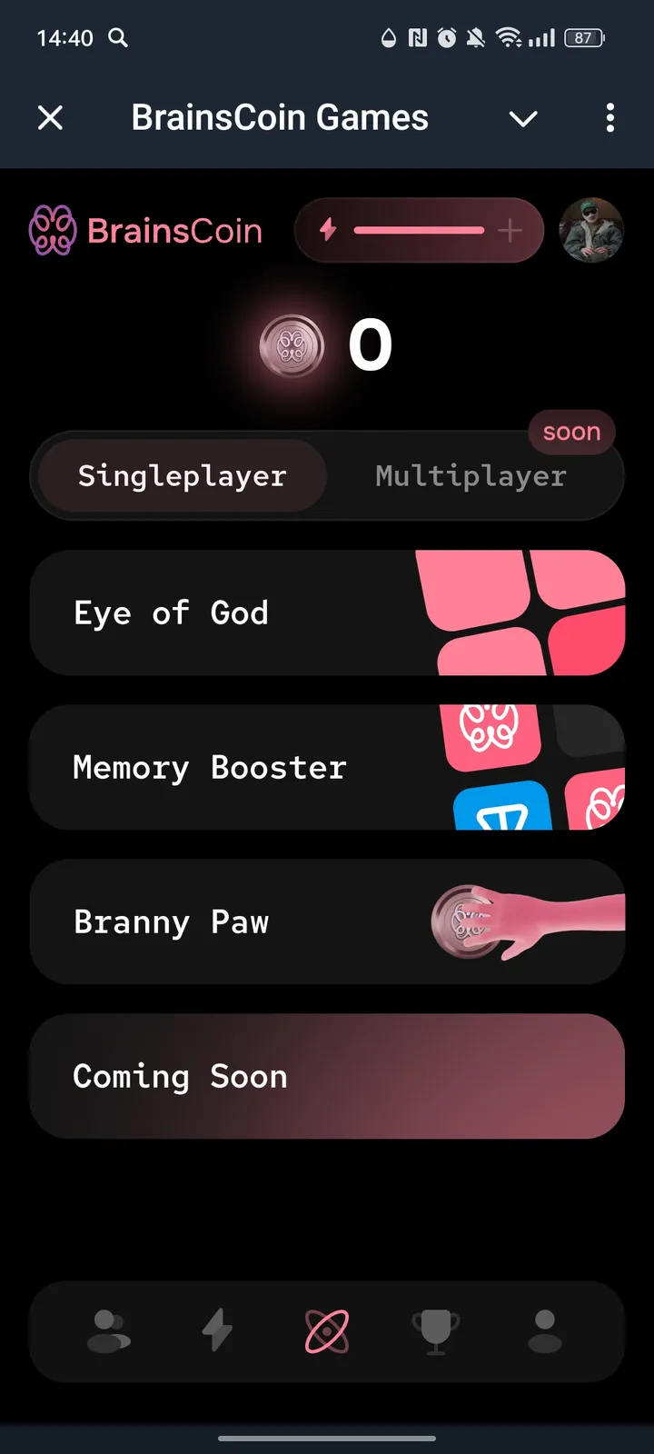 BrainsCoin Games — Screenshot 1
