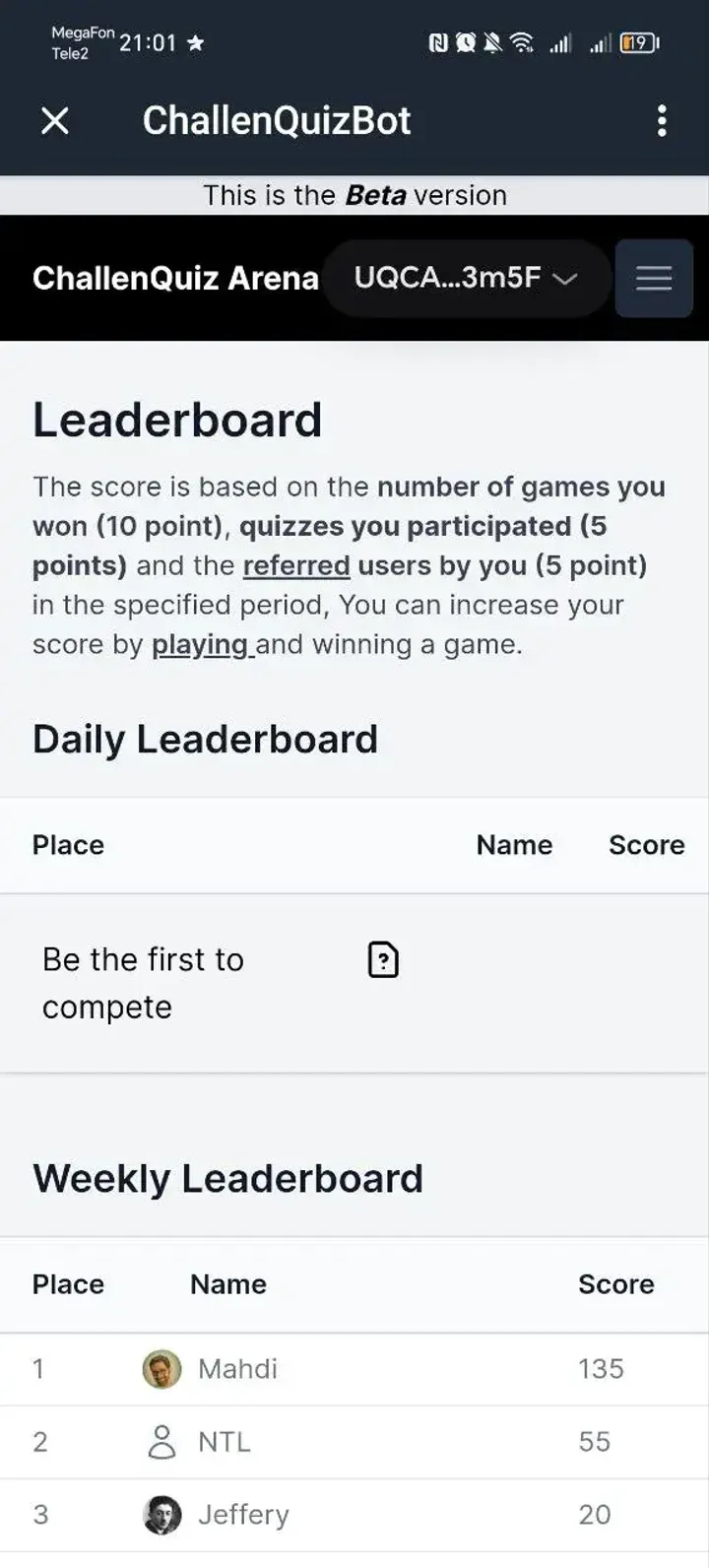 ChallenQuizBot — Screenshot 2