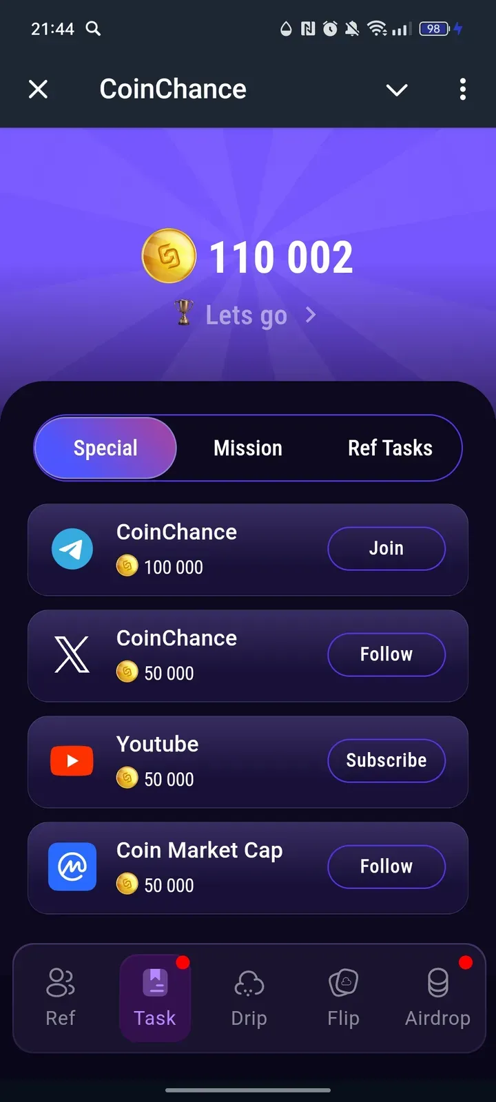 CoinChance — Screenshot 2