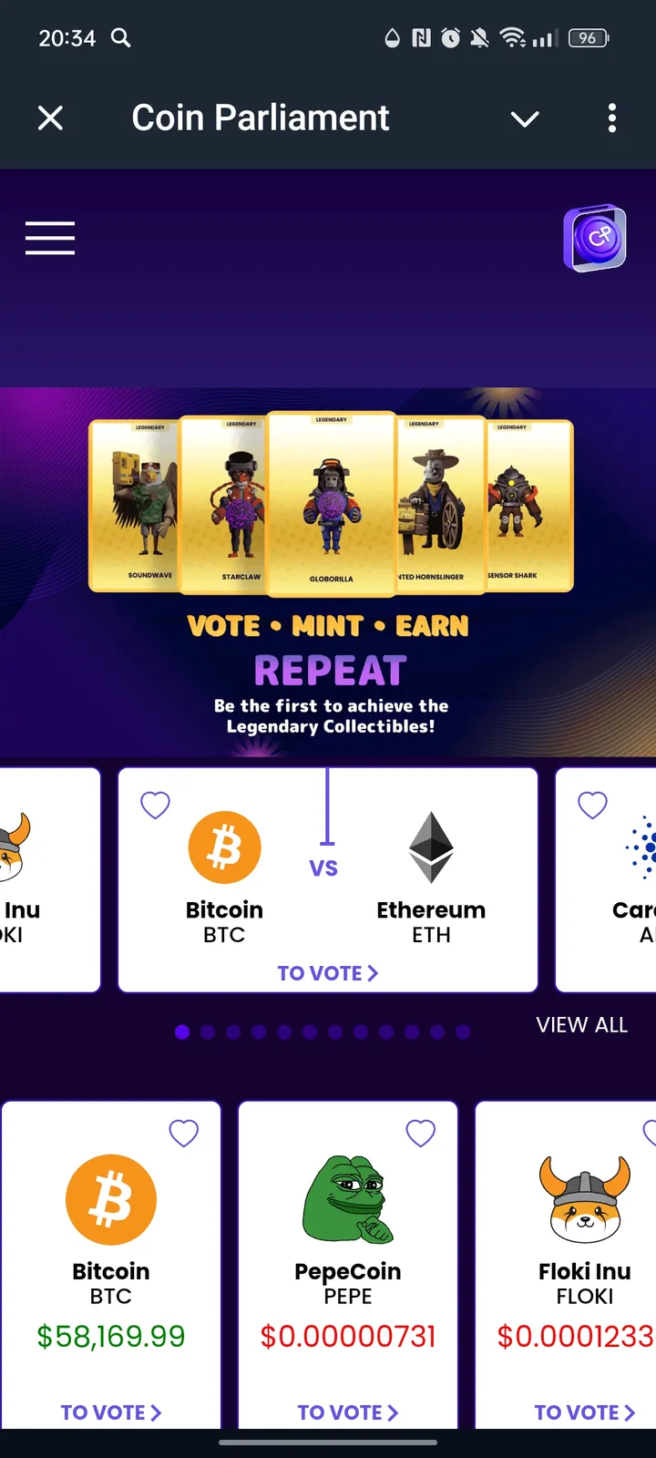 Coin Parliament — Screenshot 1