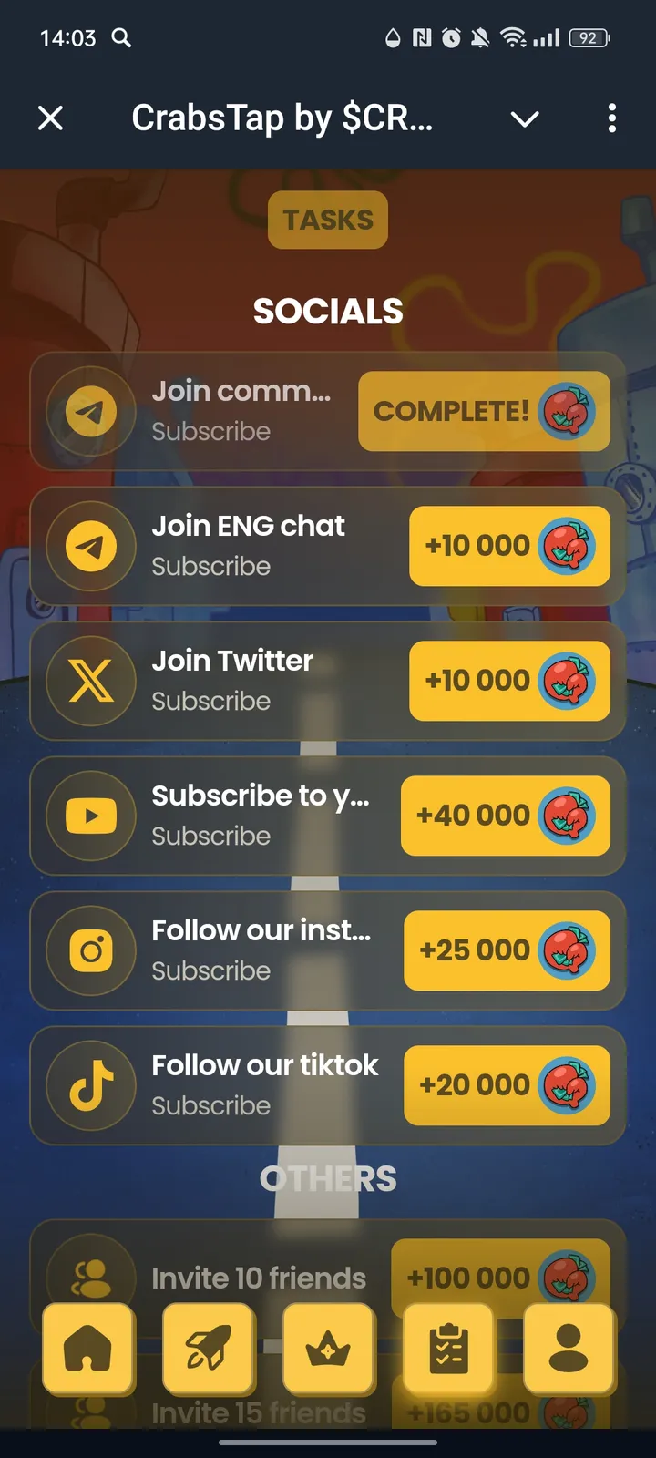 CrabsTap by $CRABS🦀 — Screenshot 3