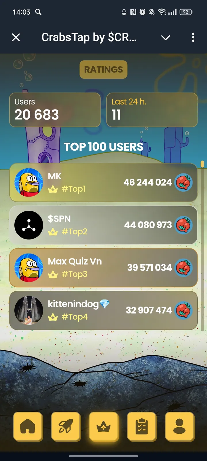 CrabsTap by $CRABS🦀 — Screenshot 5