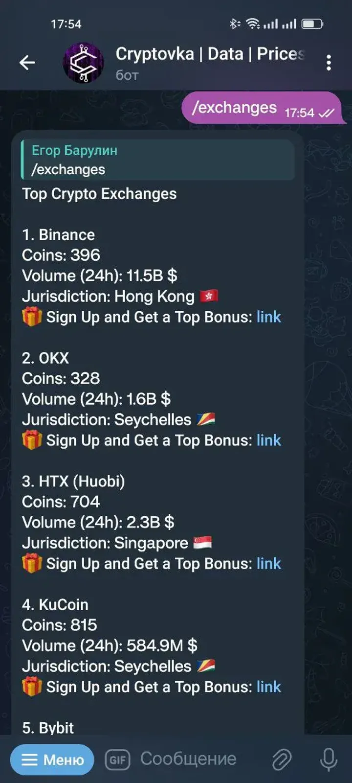 Cryptovka | Data | Prices — Screenshot 1