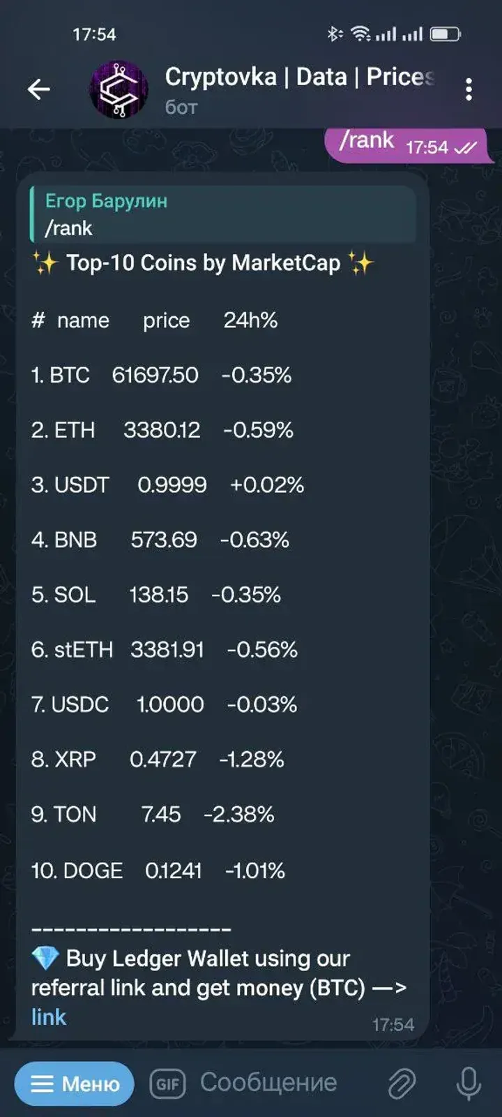 Cryptovka | Data | Prices — Screenshot 5