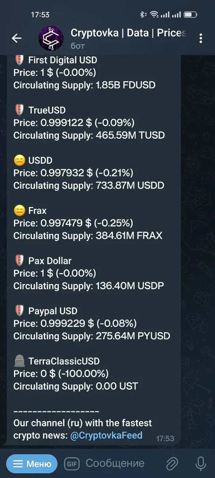 Cryptovka | Data | Prices — Screenshot 6