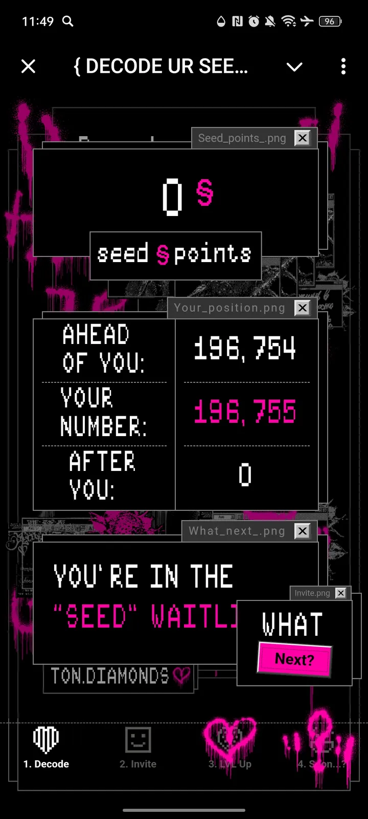 { DECODE UR SEED } — Screenshot 3