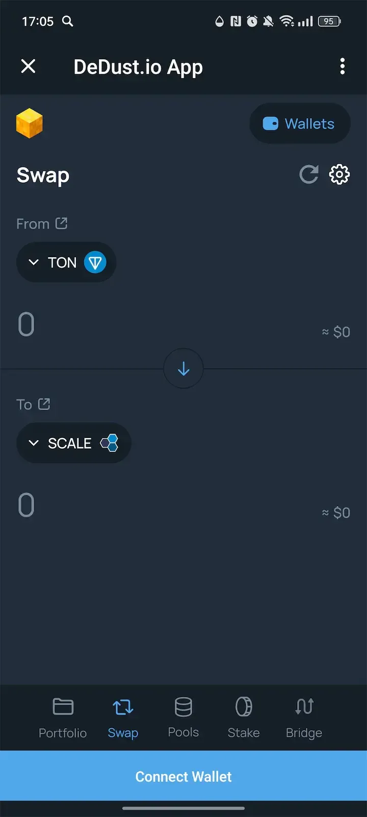 DeDust.io App — Screenshot 1