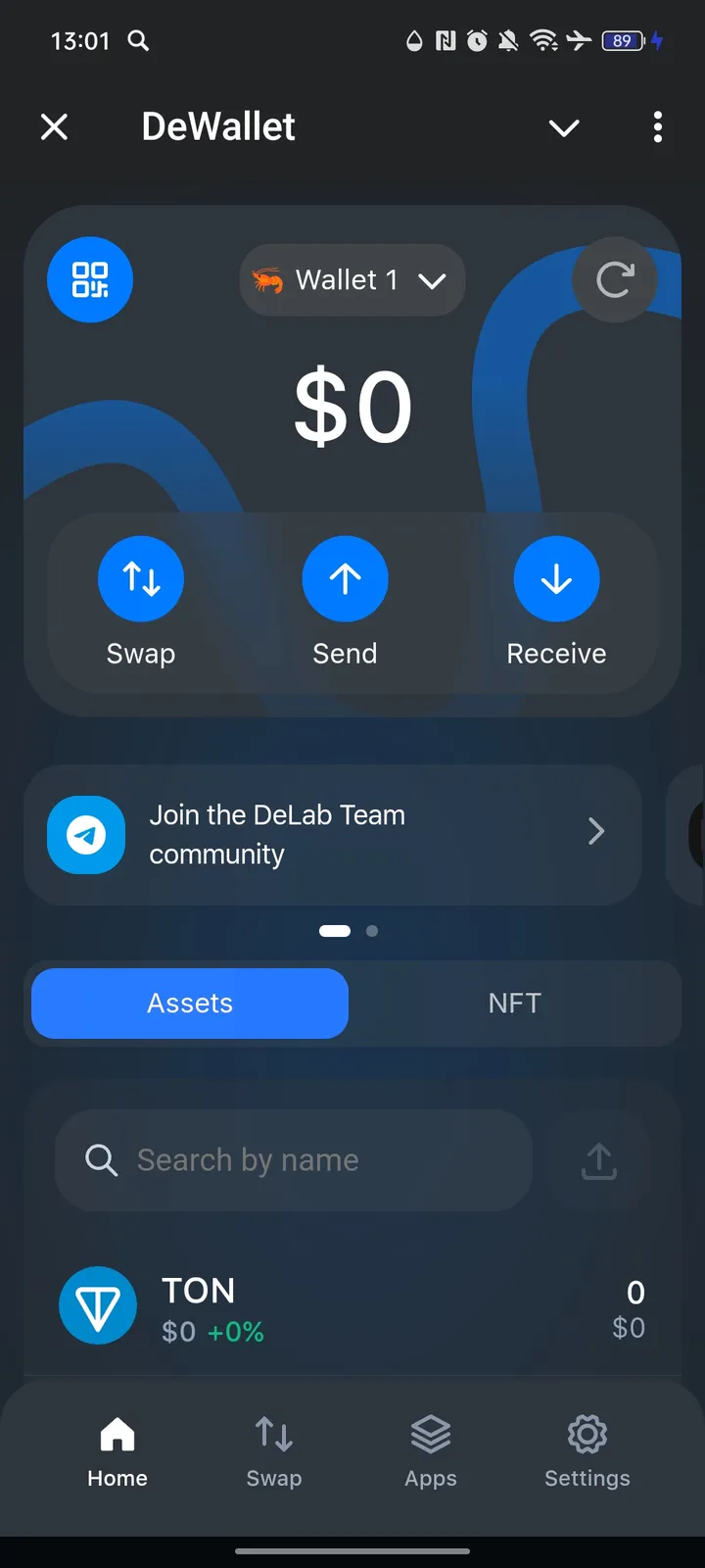 DeWallet — Screenshot 1