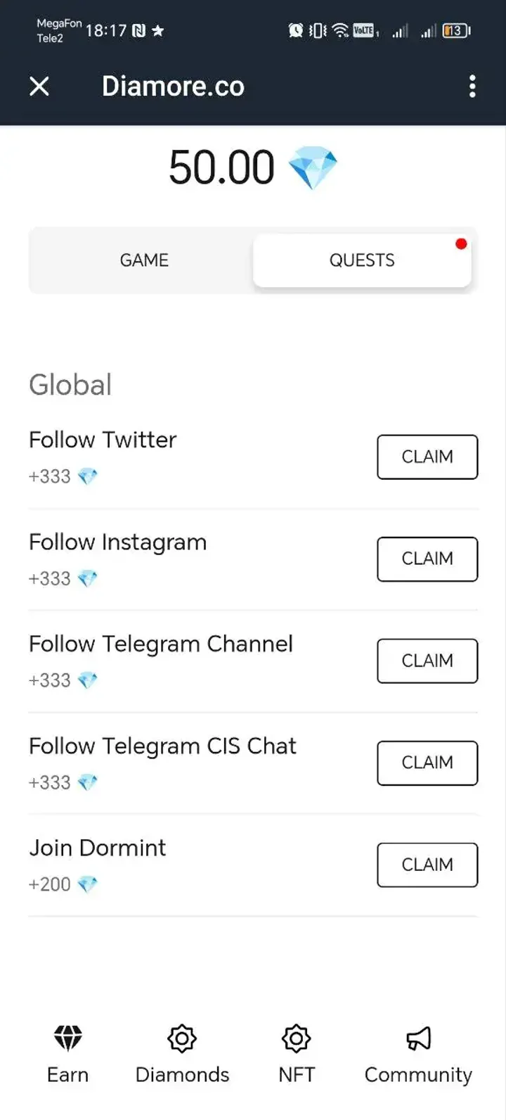Diamore.co — Screenshot 3
