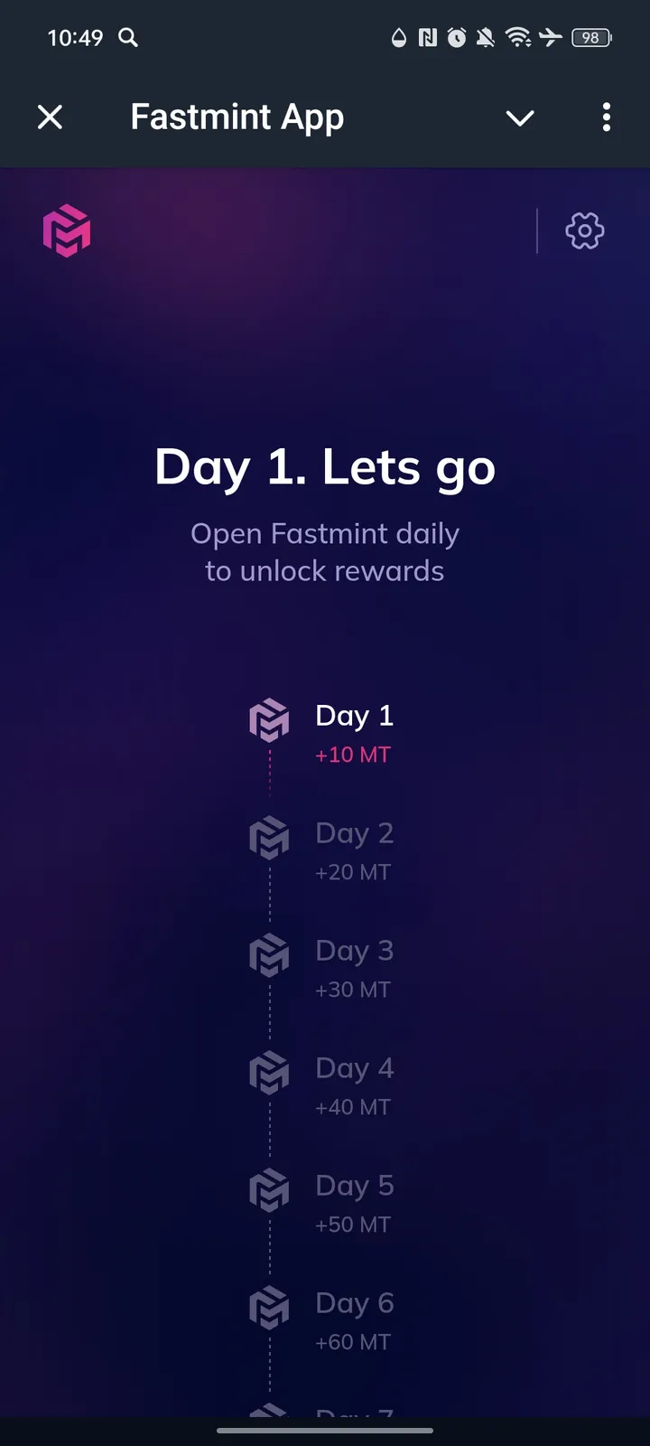 Fastmint App — Screenshot 1