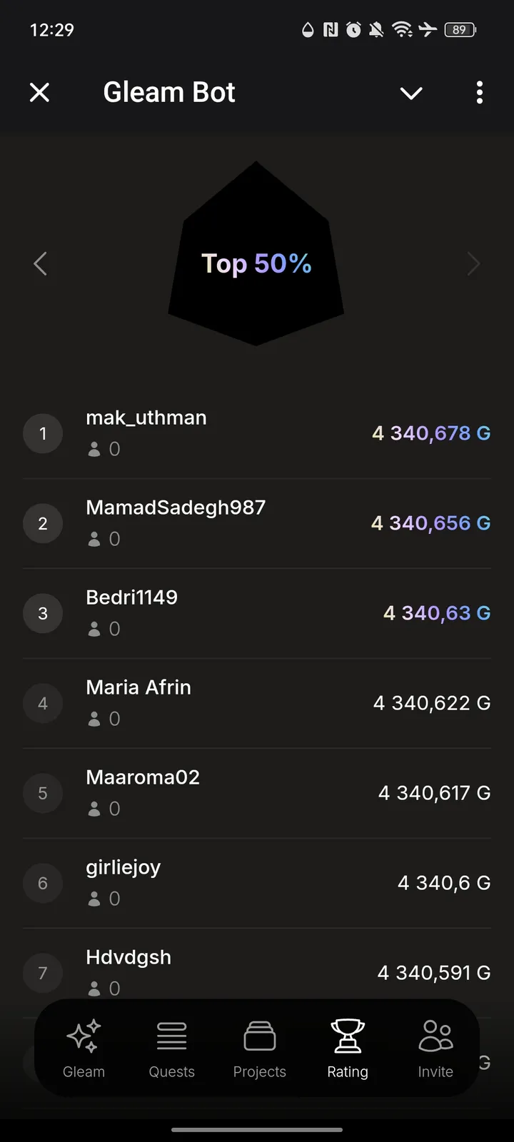 Gleam Bot — Screenshot 4