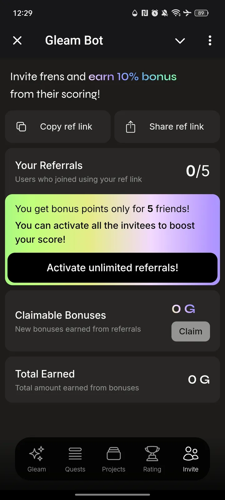 Gleam Bot — Screenshot 5