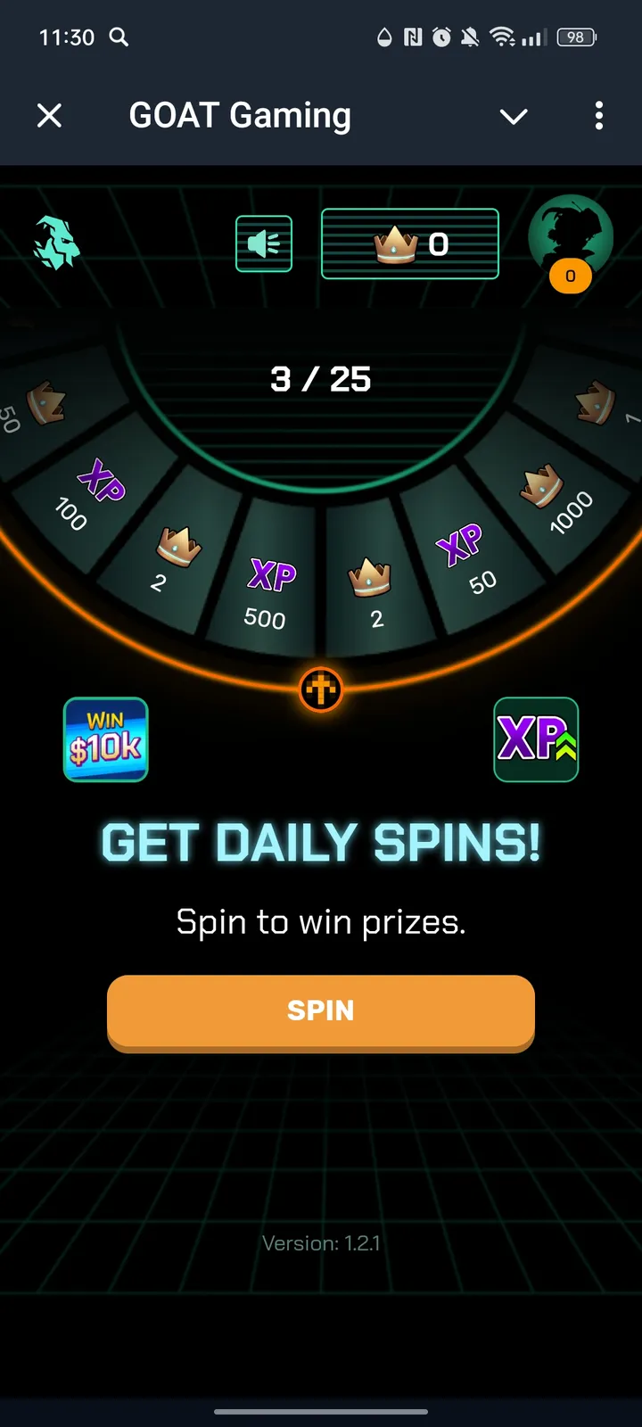 GOAT Gaming — Screenshot 1