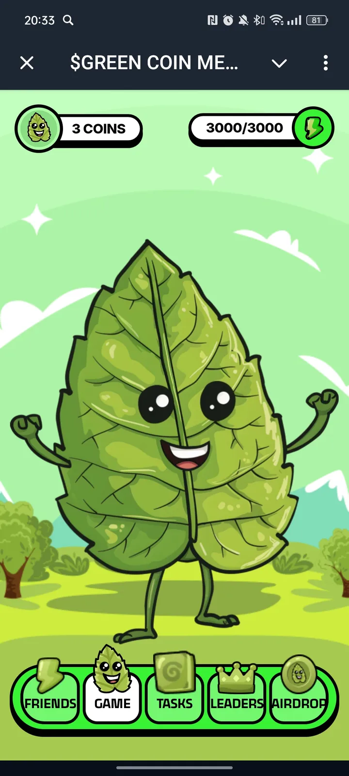 $GREEN COIN MEME | SOL — Screenshot 1