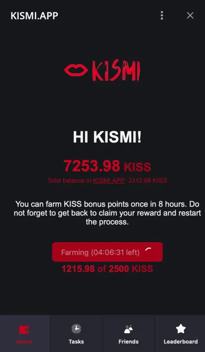 KISMI.APP — Screenshot 1