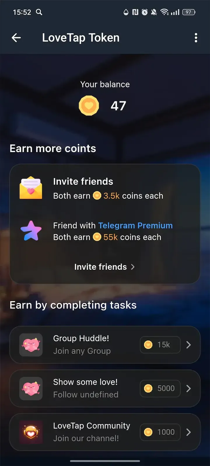 LoveTap Token — Screenshot 2