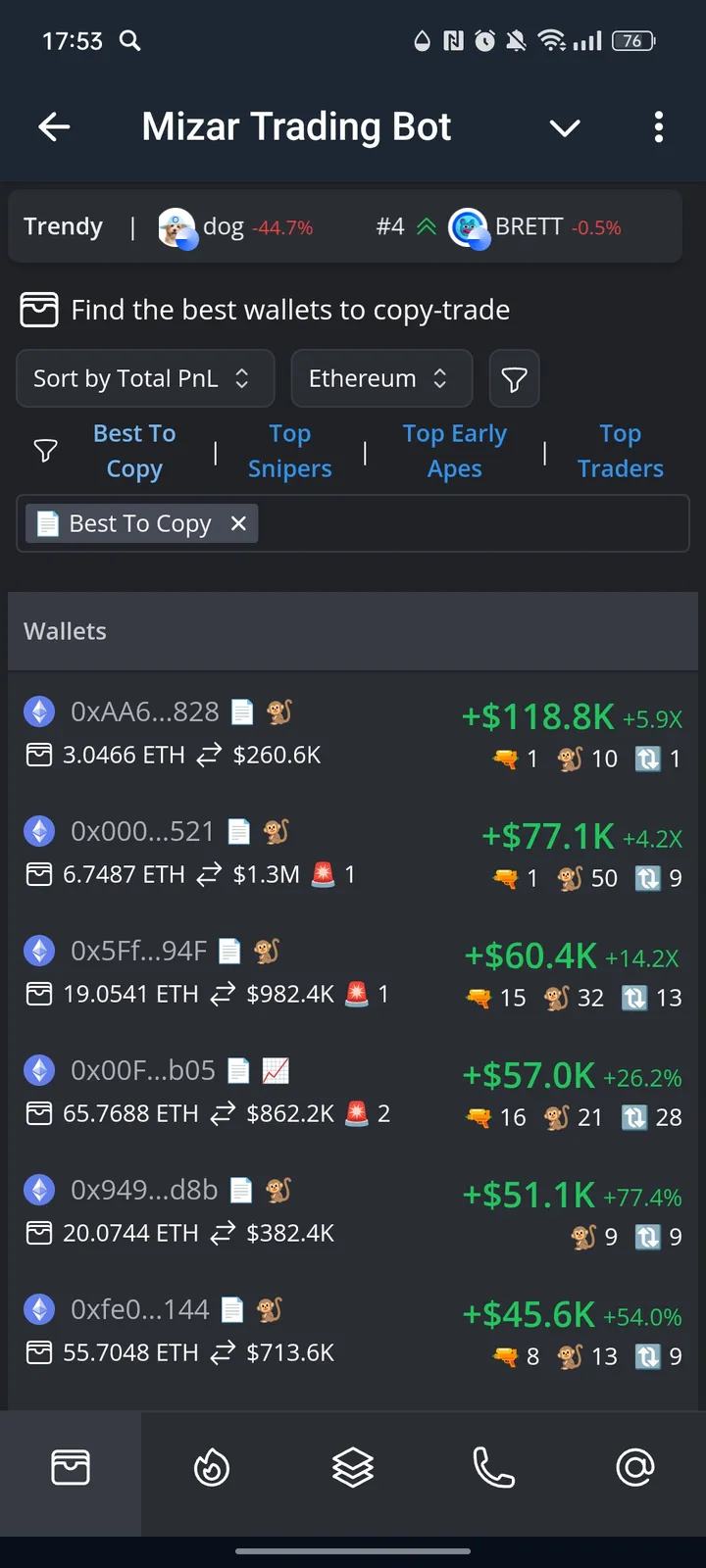 Mizar Trading Bot — Screenshot 2