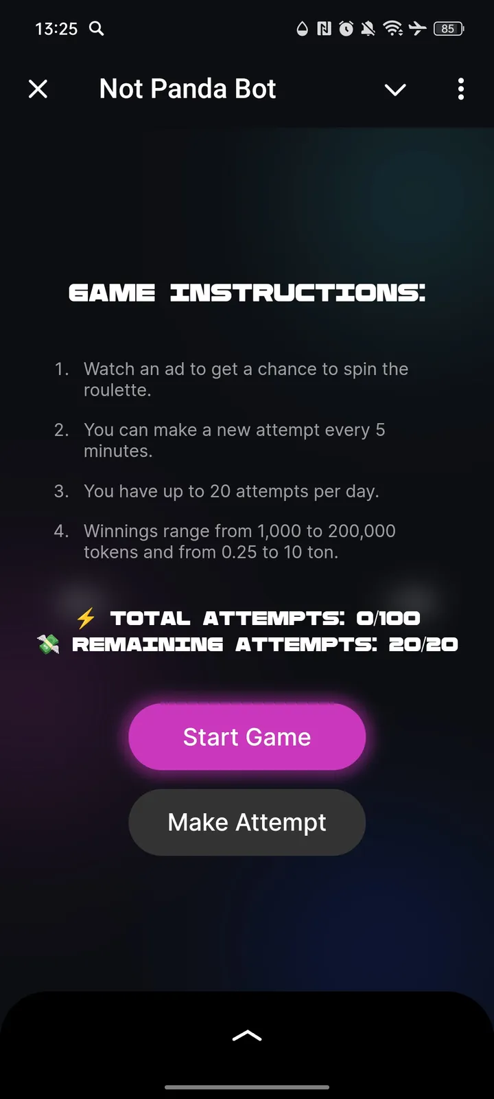 Not Panda Bot — Screenshot 2