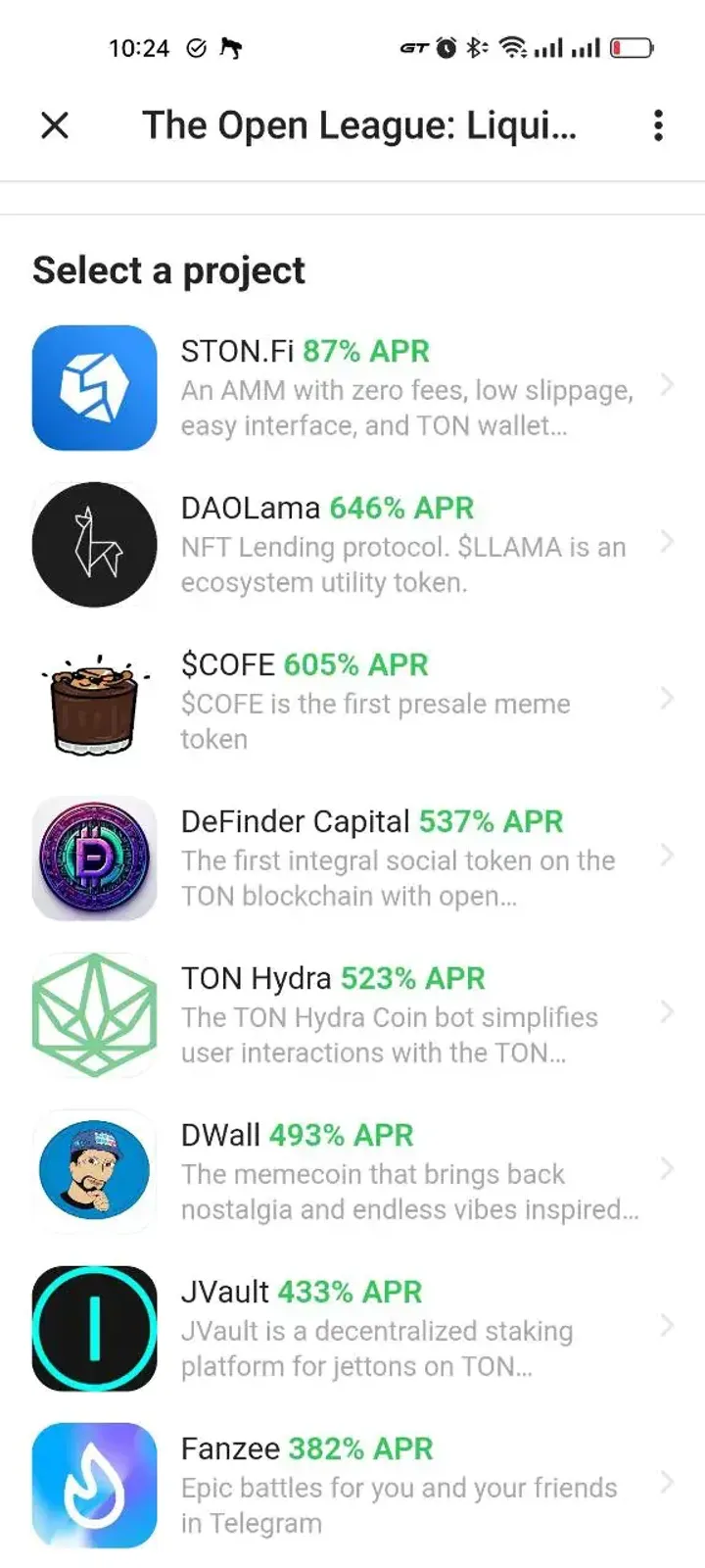 The Open League: Liquidity Pools — Screenshot 2