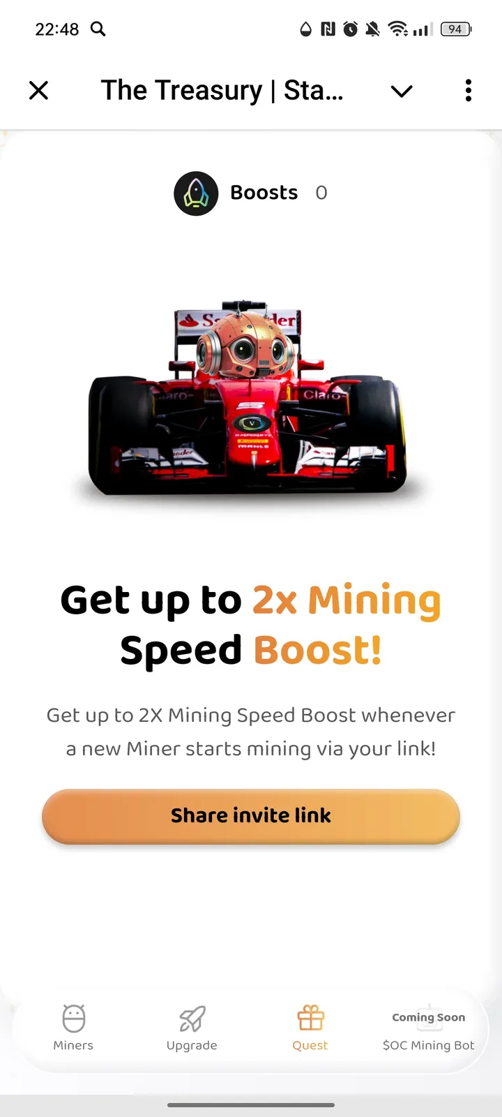 The Treasury | Start Mining v$OC — Screenshot 3