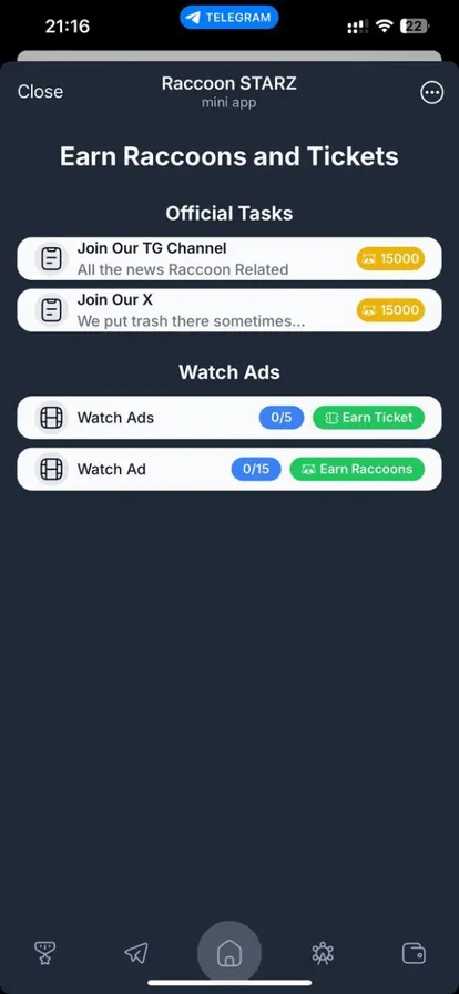 Raccoon STARZ — Screenshot 6