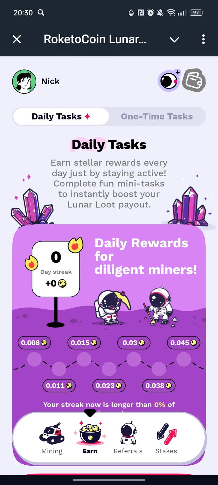 RoketoCoin Lunar Program — Screenshot 2