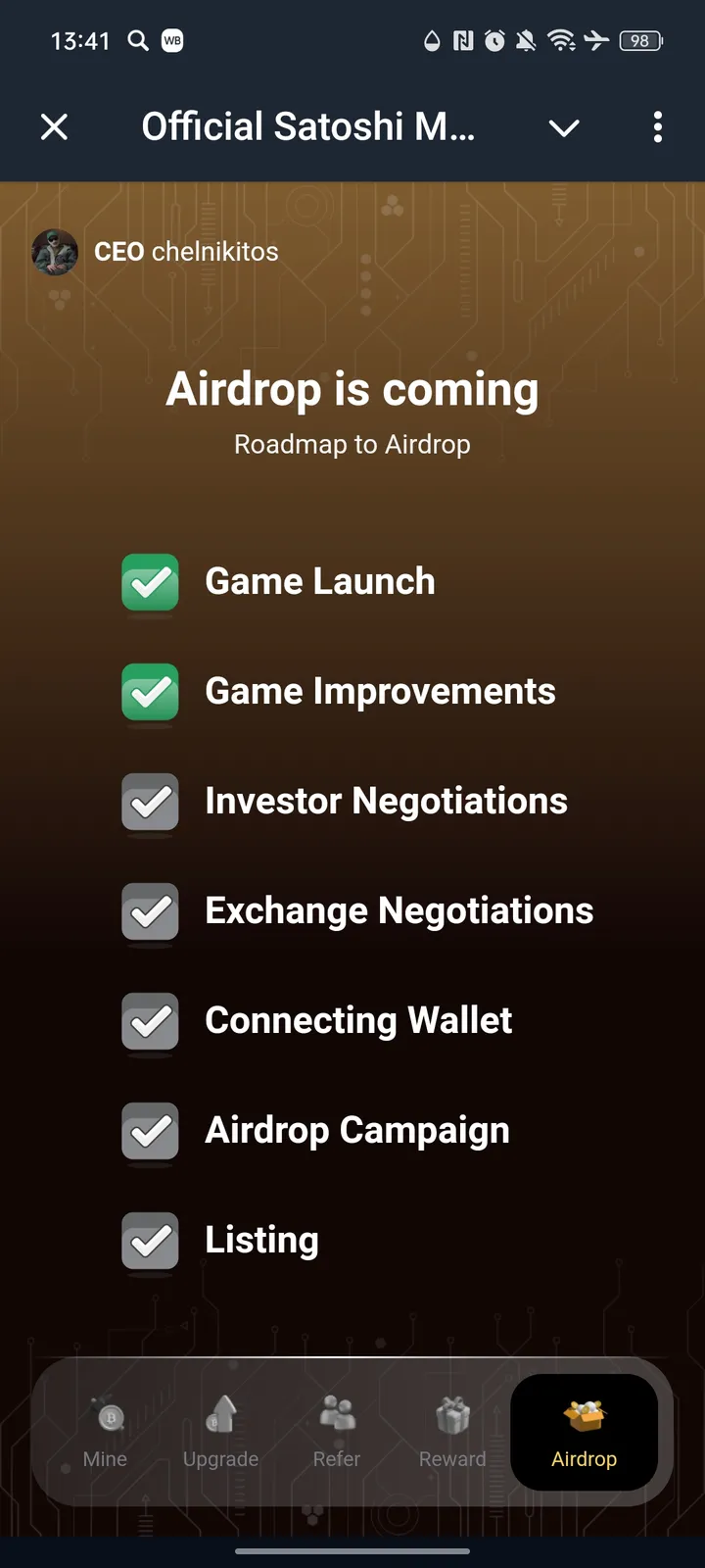 Official Satoshi Miner — Screenshot 5