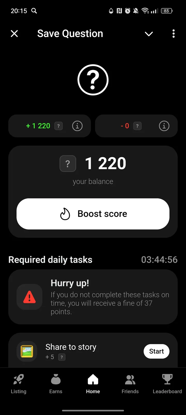 Save Question — Screenshot 1