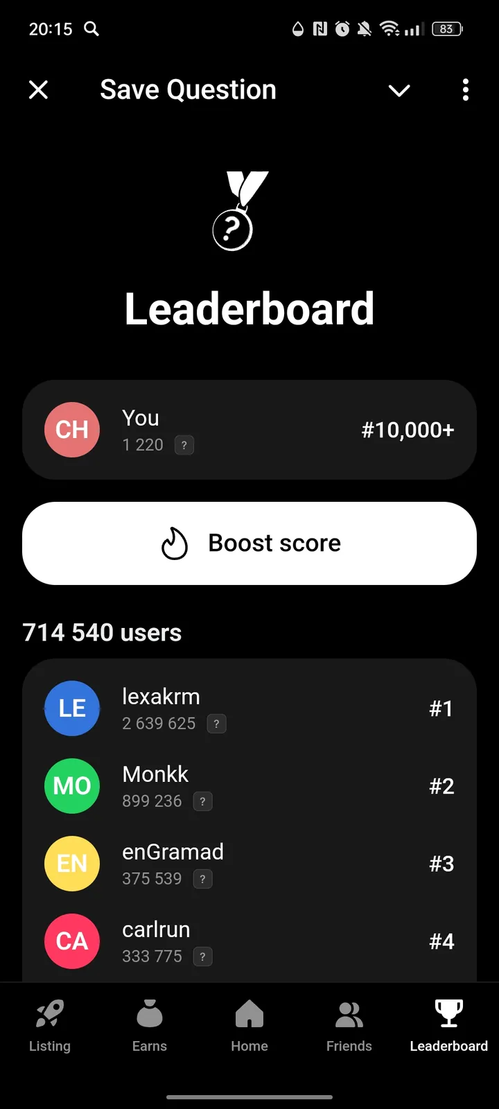 Save Question — Screenshot 4