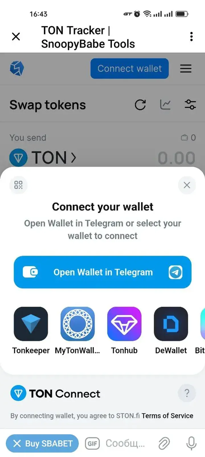 TON Tracker | SnoopyBabe Tools — Screenshot 1