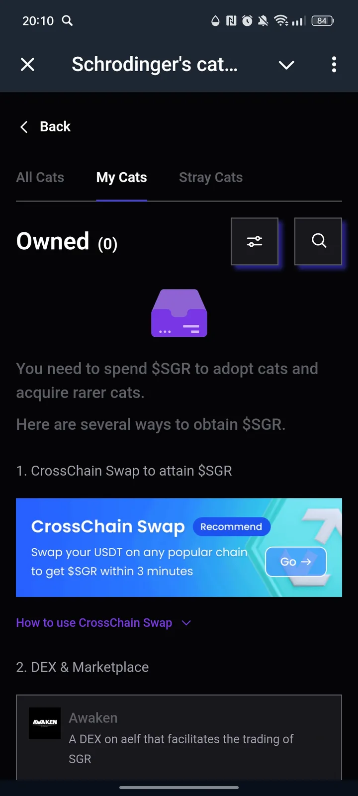 Schrodinger's cat Bot — Screenshot 2