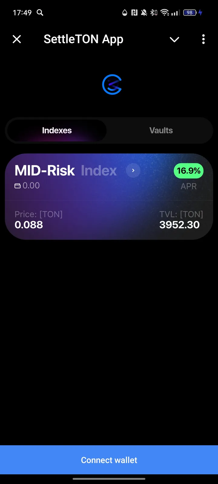 SettleTON App — Screenshot 1