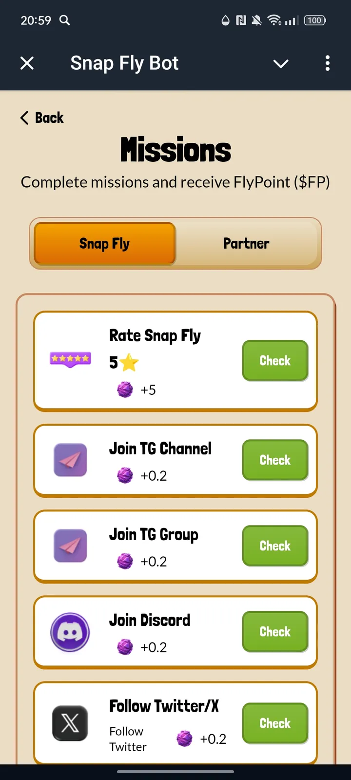 Snap Fly Bot — Screenshot 6