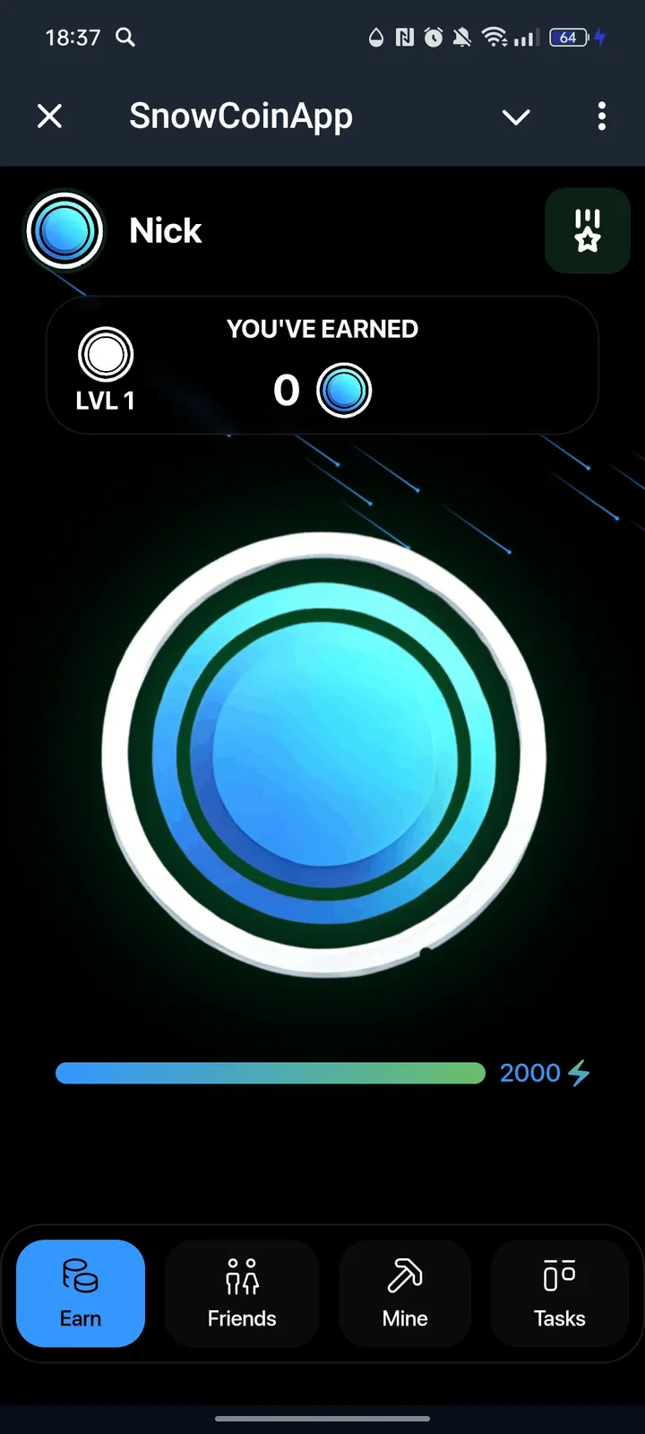 SnowCoinApp — Screenshot 1