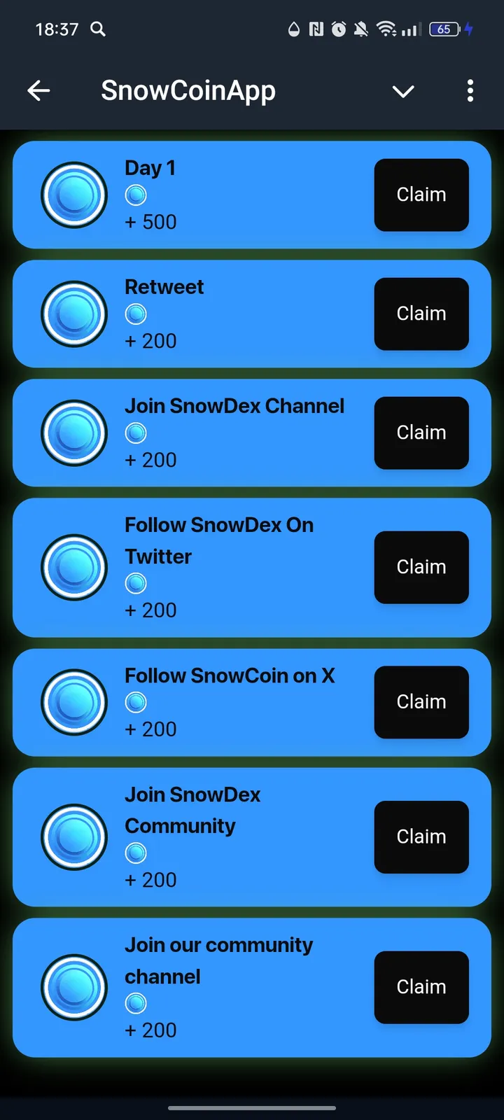 SnowCoinApp — Screenshot 4