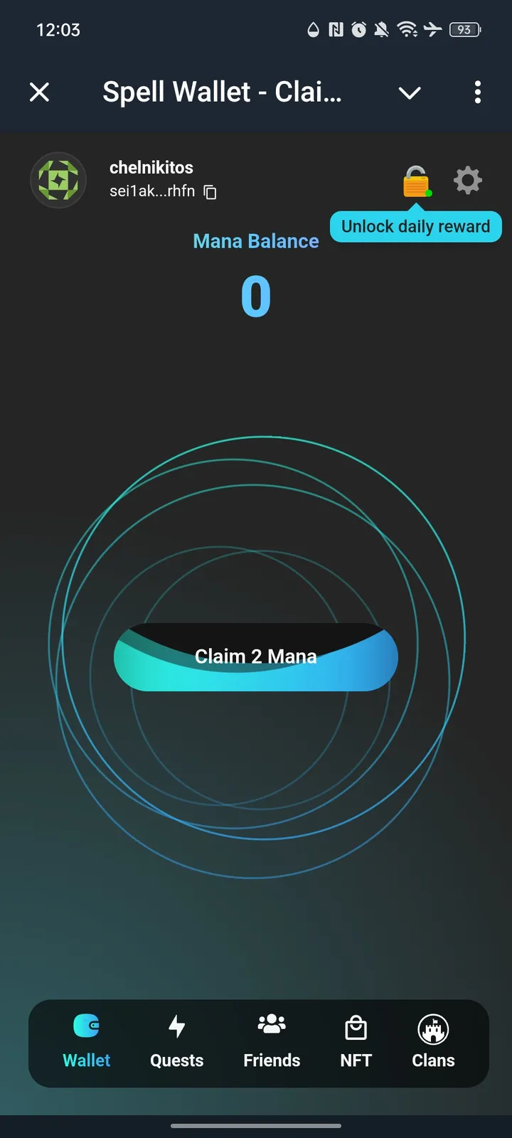 Spell Wallet - Claim Mana, Join Clans, Get Crypto Airdrops! — Screenshot 2