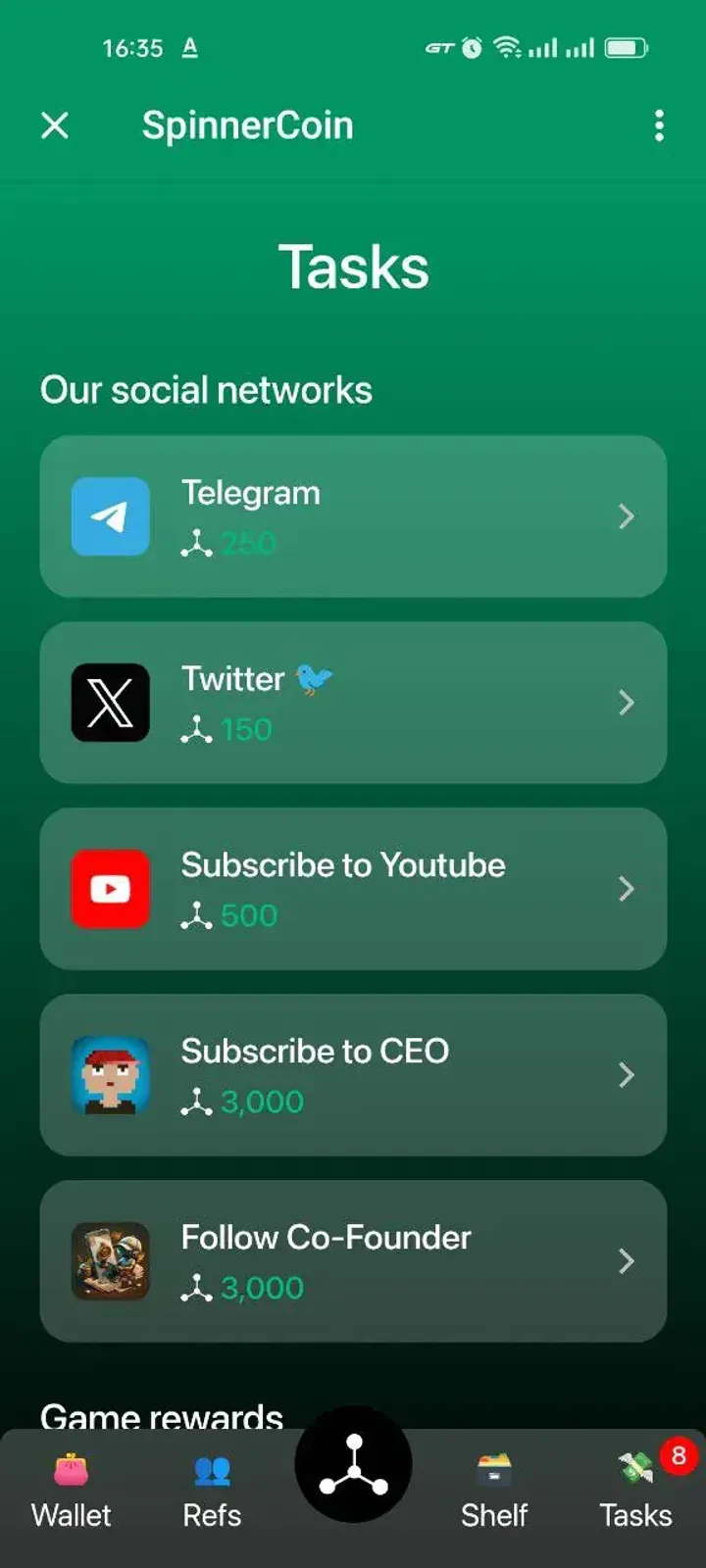 SpinnerCoin — Screenshot 1