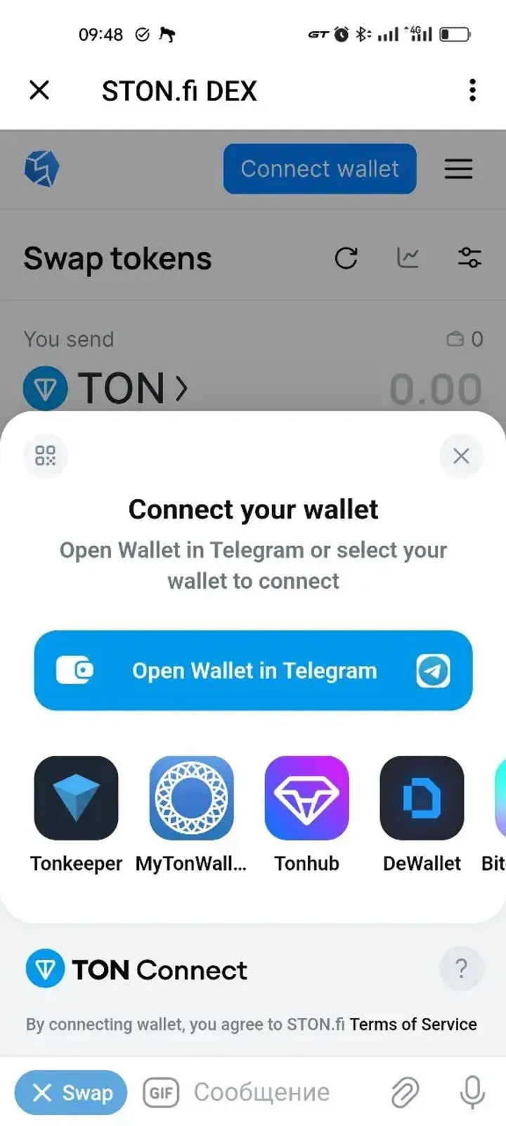 STON.fi DEX — Screenshot 5