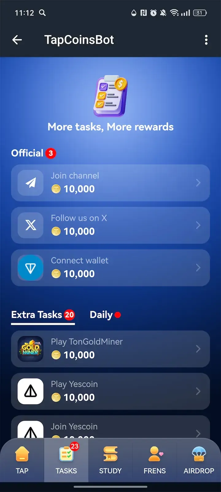 TapCoinsBot — Screenshot 5