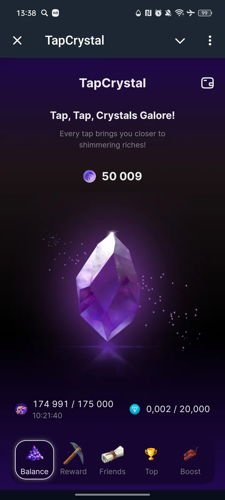 TapCrystal — Screenshot 1